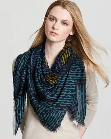 Burberry Mega Check Bold Painted Tweed Scarf