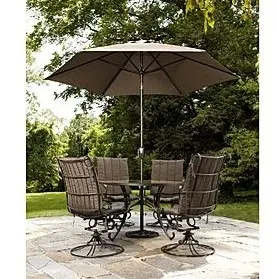 Sears: Grand Resort Palmer 5pc Brown Swivel Rocker Dining Set