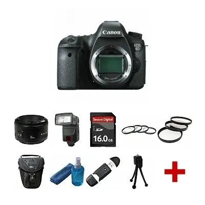 NEW USA Canon 6D Digital SLR Camera + 50mm f 1.8 EF Lens + 16GB, Macro Kit &more