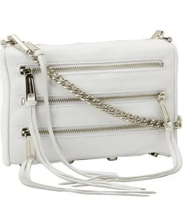 Rebecca Minkoff Mini 5 Zip Clutch,White