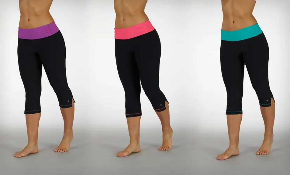 Groupon: Bally Ruched Capri Leggings