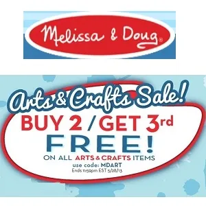 Melissa & Doug: Buy 2, Get 1 Free ALL Arts & Crafts Items