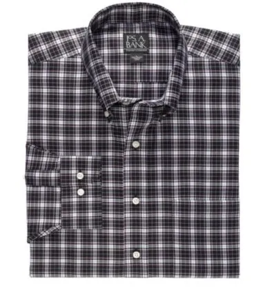 Traveler Buttondown Collar Tartan Plaid Sportshirt Big/Tall