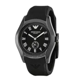 Emporio Armani Black Ceramic Chronograph Ladies Watch 
