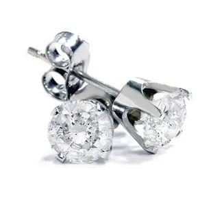 1CT Diamond Studs 14K White Gold