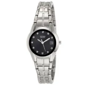 MChrono Deal of the Day: Citizen EW1410-50G Womens Diamond Black Dial Eco Drive Dress Watch