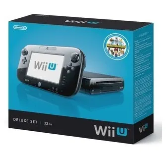New Nintendo Wii U Console 32GB Black Deluxe Set w Nintendo Land Video Game