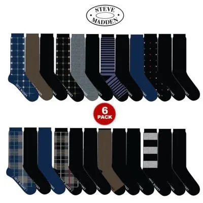 Tanga.com: 6 Pairs of Men's Steve Madden Socks
