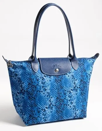 Longchamp 'Le Pliage' Python Print Shoulder Tote