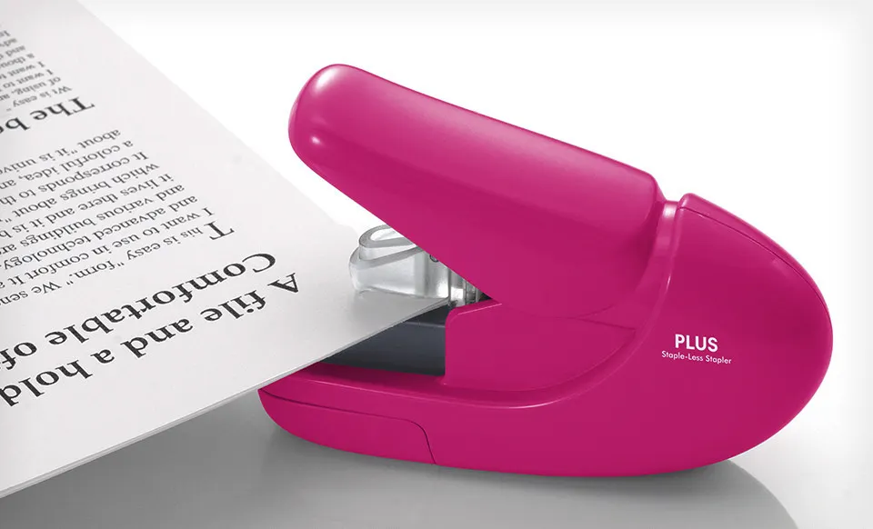Groupon: Plus America Paper Clinch Staple-Free Stapler
