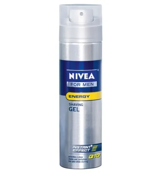 Nivea for Men Q10 Energy Shaving Gel, 7-Ounce Bottles (Pack of 3)