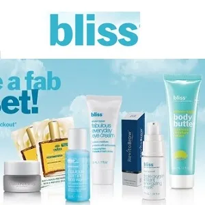 Bliss: 4 free deluxe-sized Samples with any Purchase of $75 or More