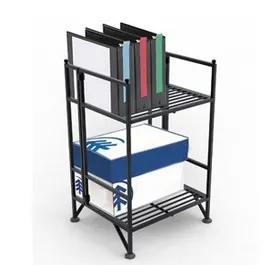 Metal Folding 2 Shelf Bookcase, Multiple Finishes