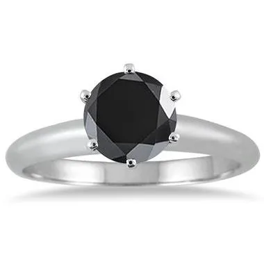 SZUL: 1 Carat Black Diamond Solitaire Jewelry Blowout