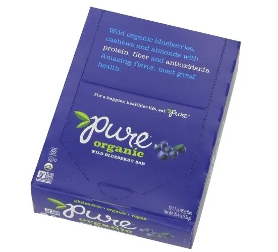 Pure Organic Raw Fruit & Nut Bars (Pack of 12)