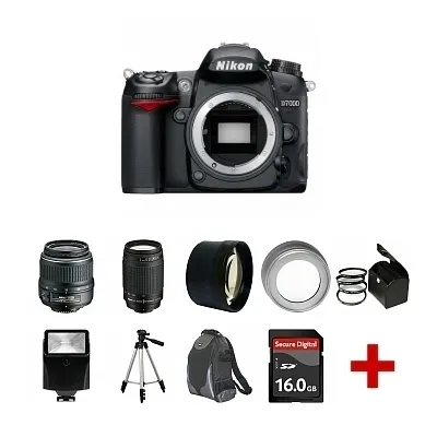 D7000 Digital SLR Camera + Nikon 18-55 & 70-300 Kit