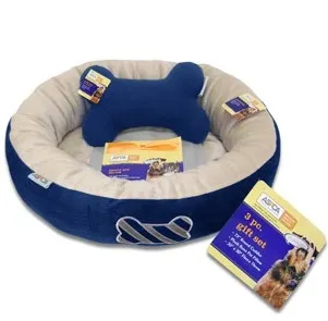 ASPCA Round Fur Pet Bed Bundle 3 Piece Set