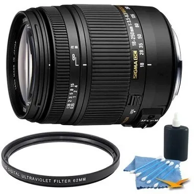Sigma 18-250mm F3.5-6.3 Lens with bonus filter