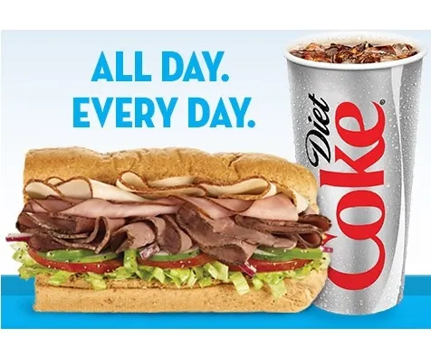 Subway: 6-inch Sub plus 21oz Drink Only $4