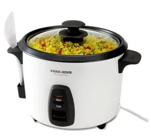 Black & Decker 16-Cup Rice Cooker, White, RC436