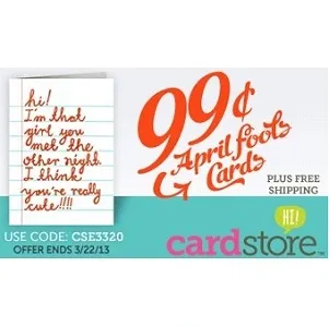 Cardstore.com: $0.99 April Fool's Day Cards + Free Shipping