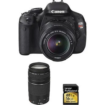 BH Photo: Canon EOS Rebel T3i w/ EF-S 18-55mm IS II Lens + Canon EF 75-300mm f/4-5.6 III Telephoto Lens Bundle
