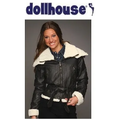 6pm: Dollhouse Belted Zip Front Sherpa Jacket