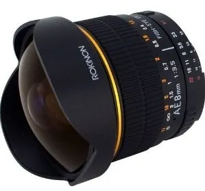 $75 OFF Rokinon 8mm f/3.5 HD Fisheye Lens with Removeable Hood