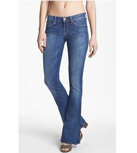 7 For All Mankind 'Kaylie' Flare Leg Jeans (Medium Worn Whiskered)