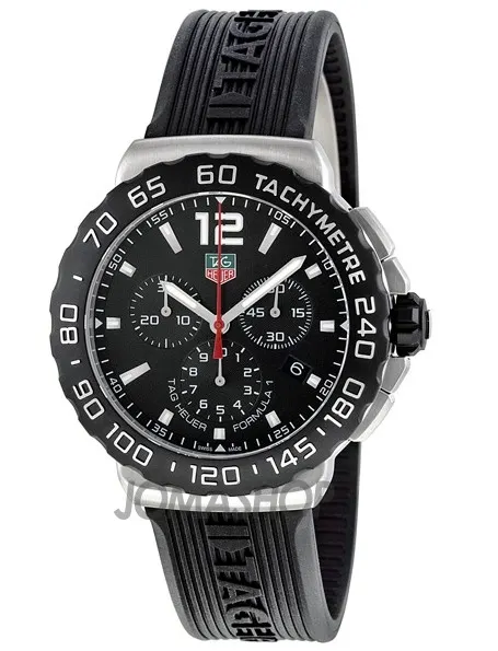 Tag Heuer Formula 1 Chronograph Black Rubber Mens Watch CAU1110.FT6024
