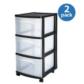 Sterilite 3-Drawer Medium Cart, Set of 2