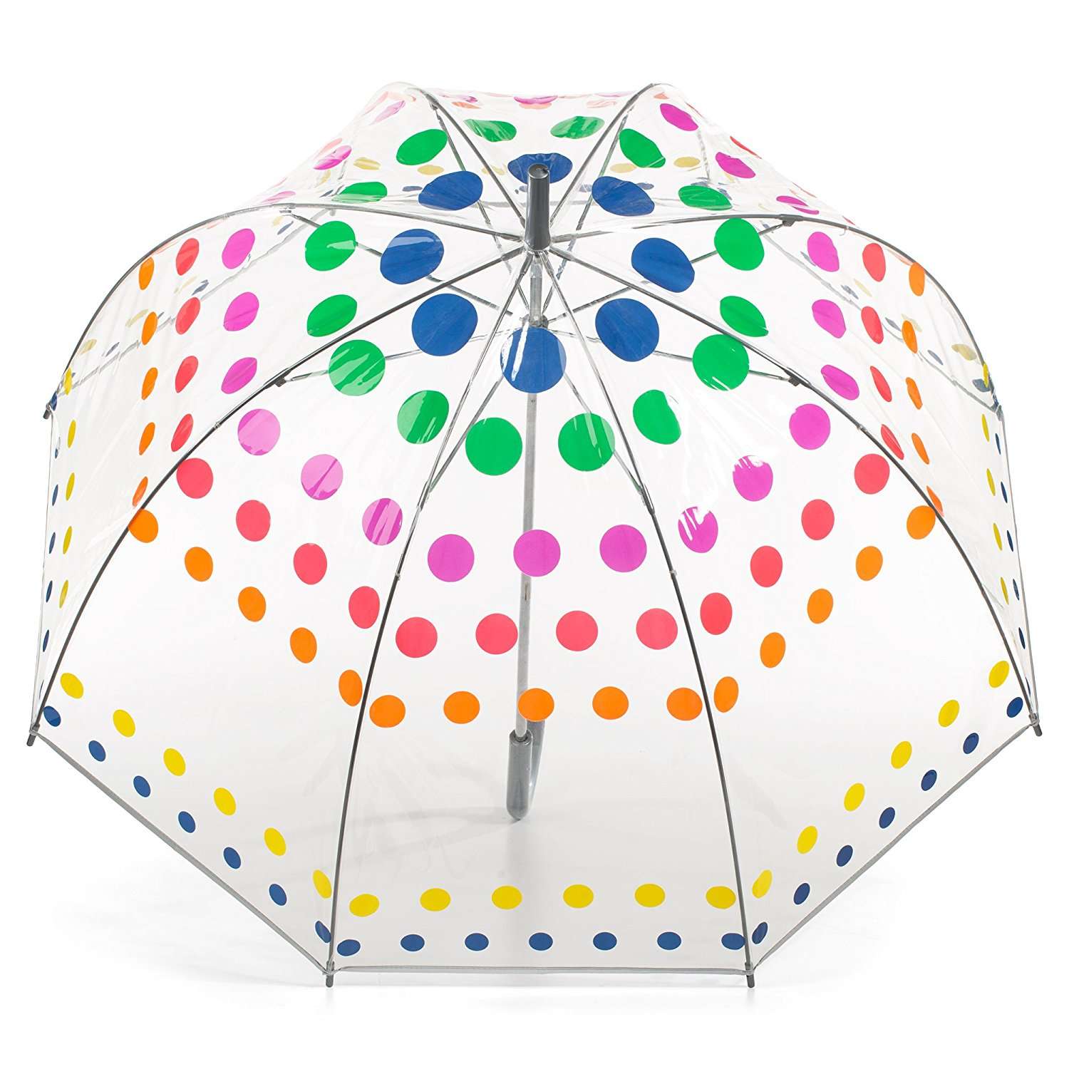 totes 透明七彩波点塑料雨伞