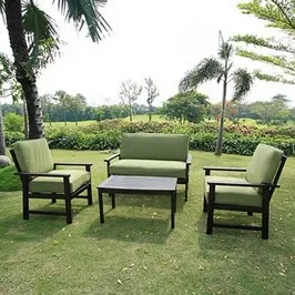 Delahey 4-Piece Patio Conversation Set, Dark Brown, Seats 4
