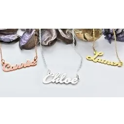 Groupon: Sterling Silver Script Name Necklaces