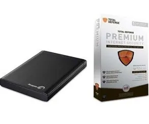 Seagate Backup Plus 1TB Portable Drive and Total Defense Premium Internet Security Bundle