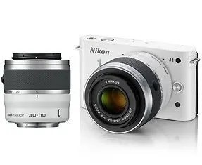 Nikon J1 10.1MP Digital Camera White Bundle (Refurbished)