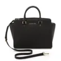 MICHAEL KORS Selma Leather Satchel - Black