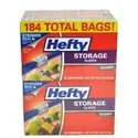 Hefty Slider Storage Bags, Quart, 184 Count
