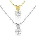 1/4 CTTW Diamond Solitaire Pendant in 14K Gold