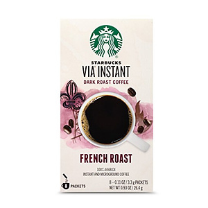 Starbucks VIA French Roast Instant Coffee - 8 Count