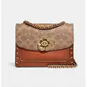 Coach Parker 18 In Signature Canvas With Rivets