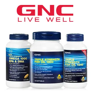 GNC: Buy One Get One 50 OFF Mix + Match All GNC Triple Strength Fish Oil