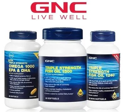GNC: Buy One Get One 50% OFF  Mix & Match All GNC Triple Strength Fish Oil