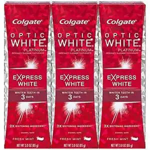 高露洁 Optic White Express 美白牙膏 3oz x 3支 $7.98 (原价$14.99) 包邮