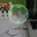迷你USB带LED时钟小风扇 