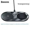 Baseus 15W 2合1 无线充电器 