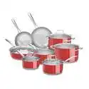 KitchenAid 不锈钢14件套锅具 带盖 
