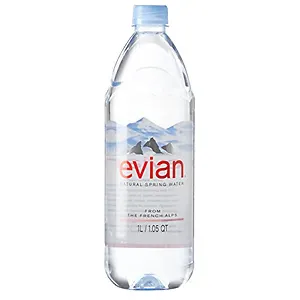 evian Natural Spring Water 1 Liter, 12 Count