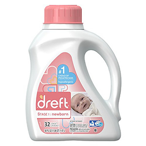 Dreft Stage 1: Newborn Liquid Laundry Detergent (HE), 50 Fl Oz (32 Loads), 2 Count