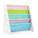 Tot Tutors Kids Book Rack Storage Bookshelf, White/Pastel (Pastel Collection)